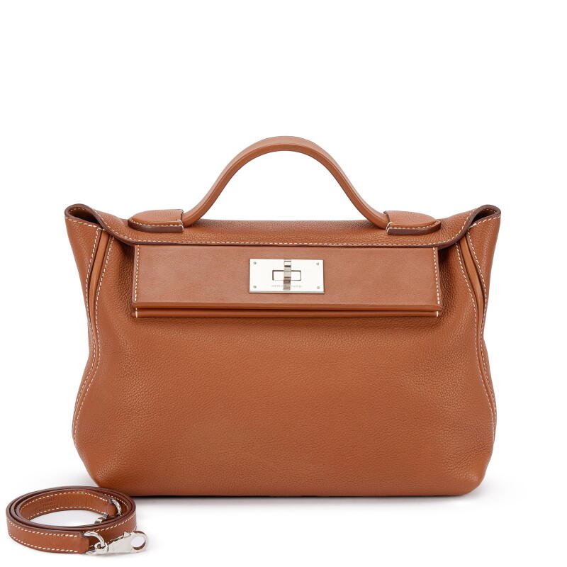Hermès Fauve Barenia, Togo and Swift 24/24 29 Palladium Hardware