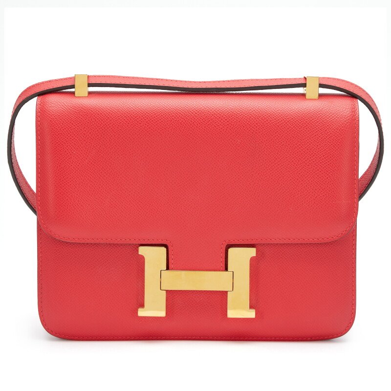 Hermès Rouge de Coeur Epsom Constance 23 Gold Hardware, 2017