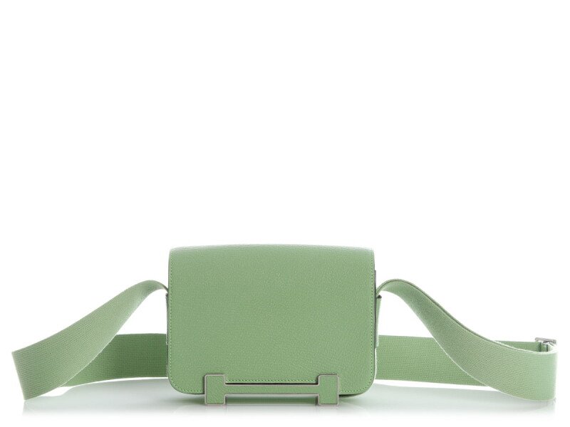 Hermès Vert Criquet Chèvre Mysore Geta Palladium Hardware, 2023