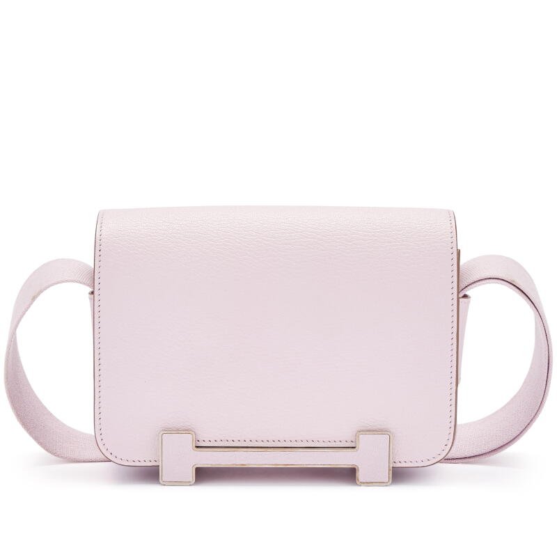 Hermès Mauve Pale Chèvre and Biscuit Verso Geta Palladium Hardware, 2023