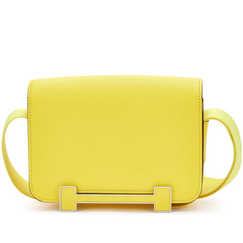 Hermès Jaune Citron Chèvre Mysore Geta Palladium Hardware, 2022