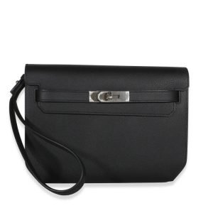 Hermès Black Epsom Kelly Depeches 25 Palladium Hardware, 2025 Hermès Black Epsom Kelly Depeches 25 Palladium Hardware, 2025