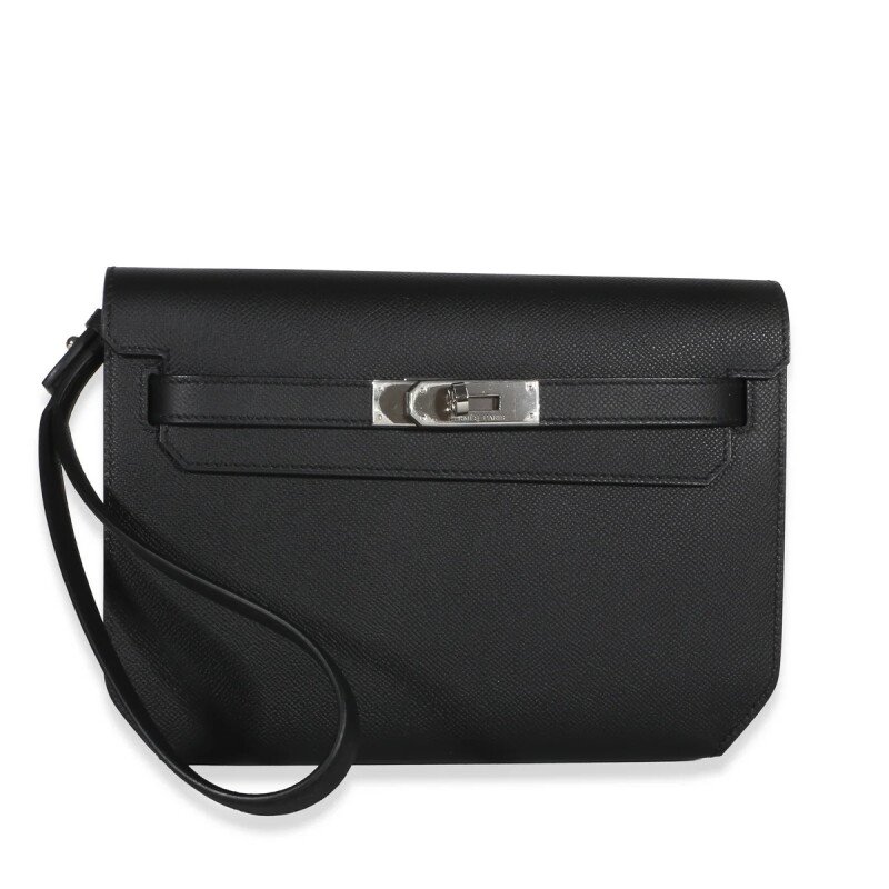 Hermès Black Epsom Kelly Depeches 25 Palladium Hardware, 2025