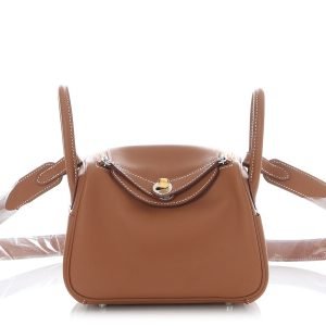 Hermès Gold Swift Mini Lindy 20 Electrum Hardware, 2025