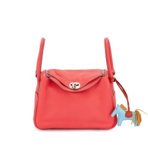 Hermès Bougainvillea Clemence Lindy 26 Palladium Hardware, 2016 and Rodeo Charm