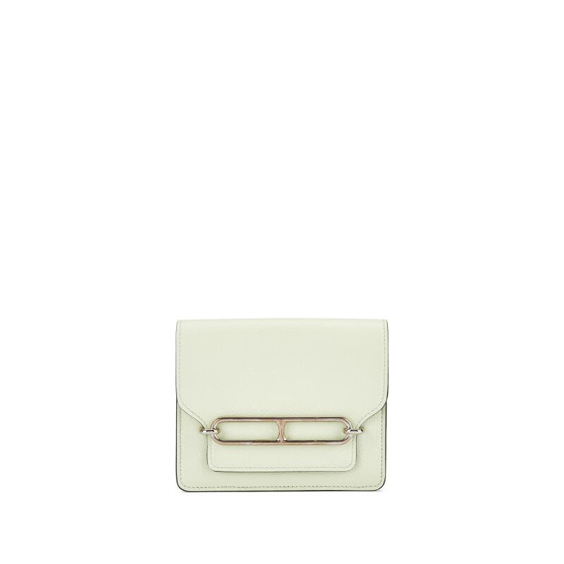Hermès Vert Fizz Evercolor Roulis Slim Wallet Palladium Hardware, 2022