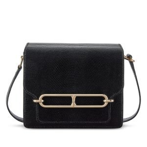 Hermès Black Shiny Niloticus Lizard Mini Roulis 18 Permebrass Hardware, 2024
