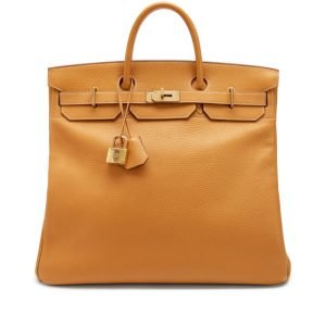 Hermès Vintage Sable Ardennes Birkin HAC Haut à Courroies 45 Gold Hardware, 1993