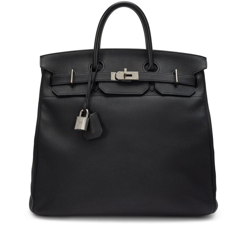 Hermès Black Togo HAC Birkin 40 Palladium Hardware, 2017