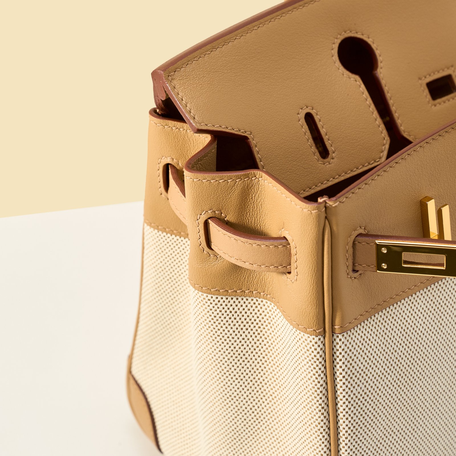JX Birkin 25 in Biscuit – Artisan Code 052, Hand-Stitched, Stainless Steel Hardware