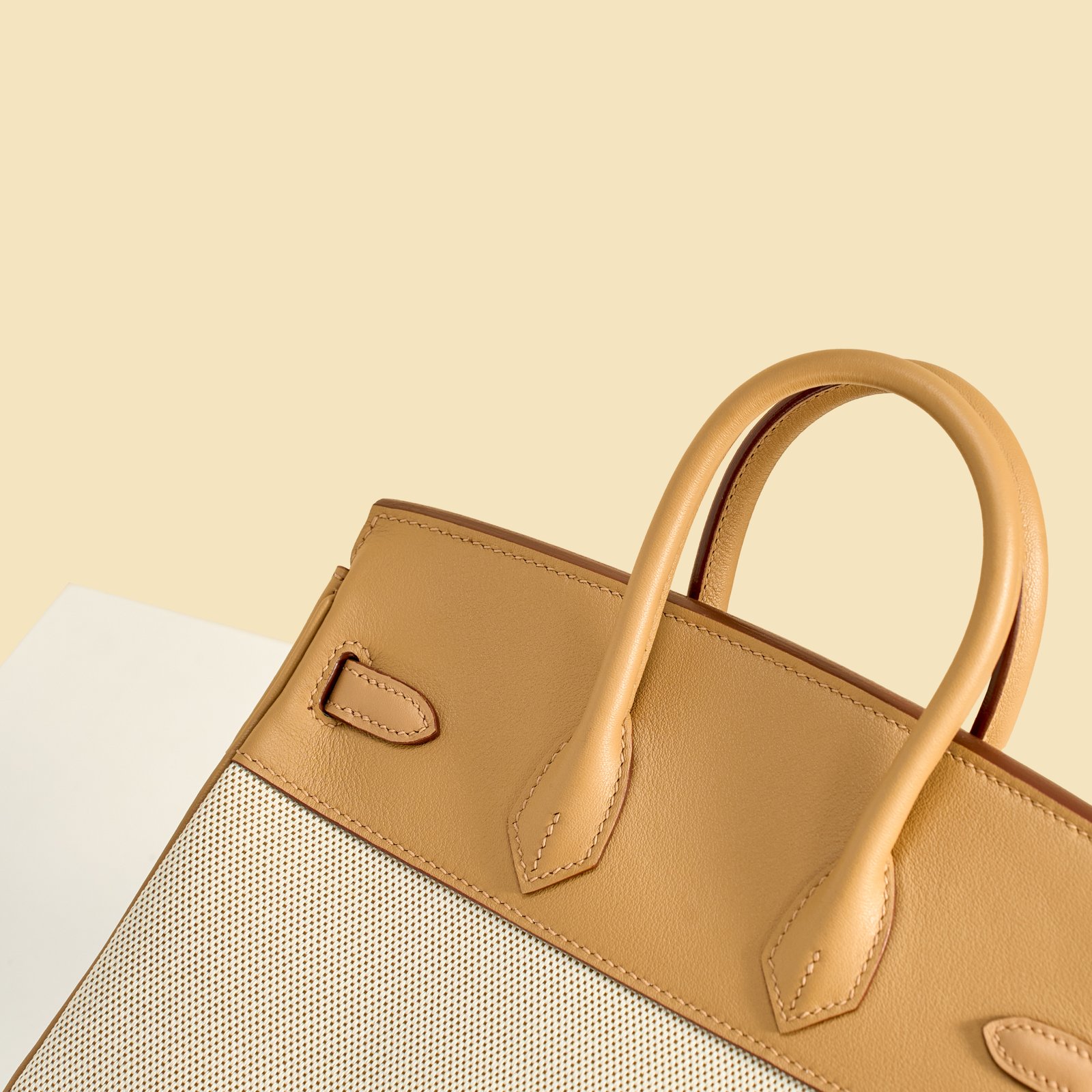 JX Birkin 25 in Biscuit – Artisan Code 052, Hand-Stitched, Stainless Steel Hardware