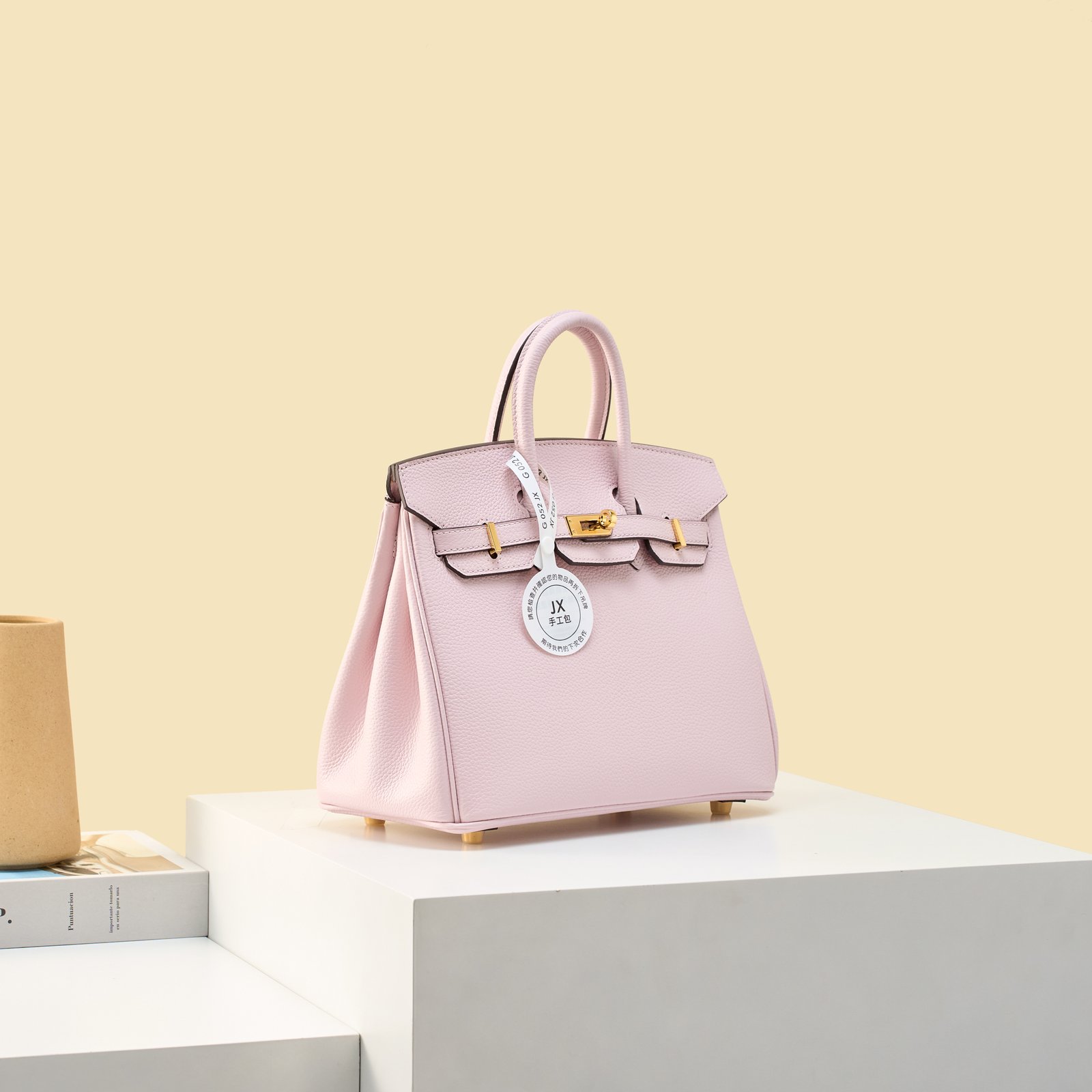 JX Birkin 25 in Dream Purple with Contrast Stitching – Artisan Code 052, Hand-Stitched, Stainless Steel Hardware