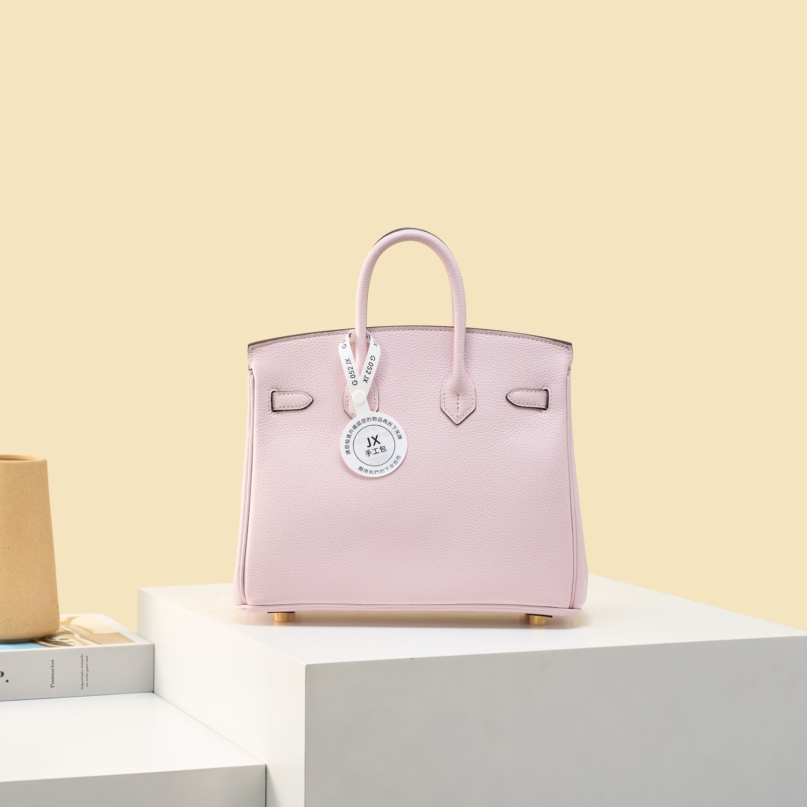 JX Birkin 25 in Dream Purple with Contrast Stitching – Artisan Code 052, Hand-Stitched, Stainless Steel Hardware
