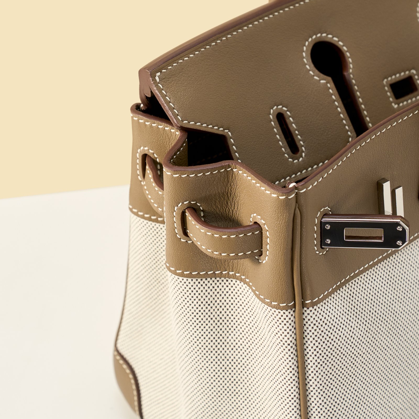 JX Birkin 25 in Etoupe – Artisan Code 052, Hand-Stitched, Stainless Steel Hardware