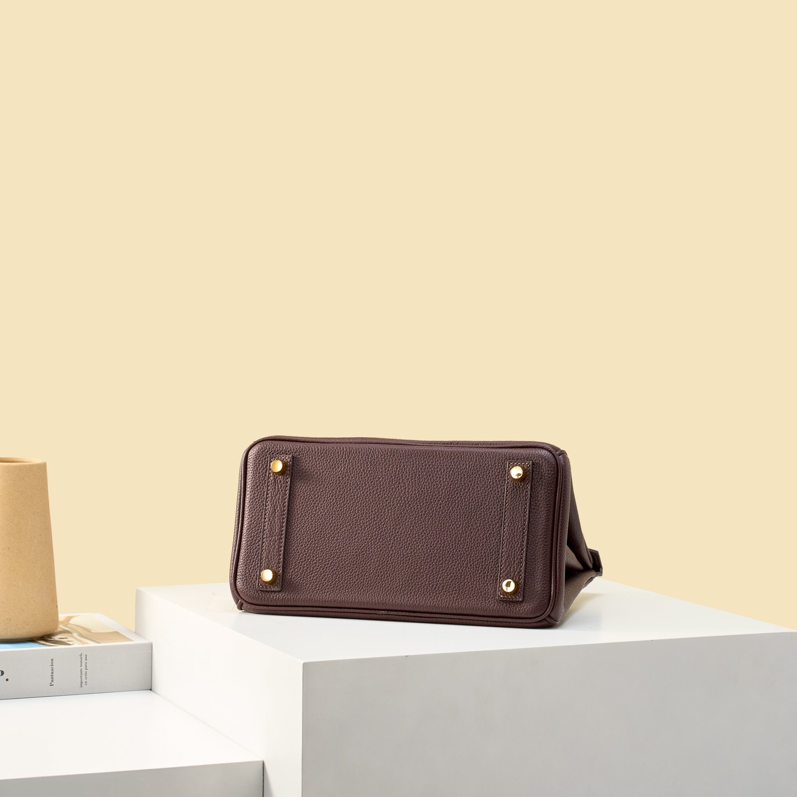 JX Birkin 25 in Jujube Red with Contrast Stitching – Artisan Code 052, Hand-Stitched, Stainless Steel Hardware