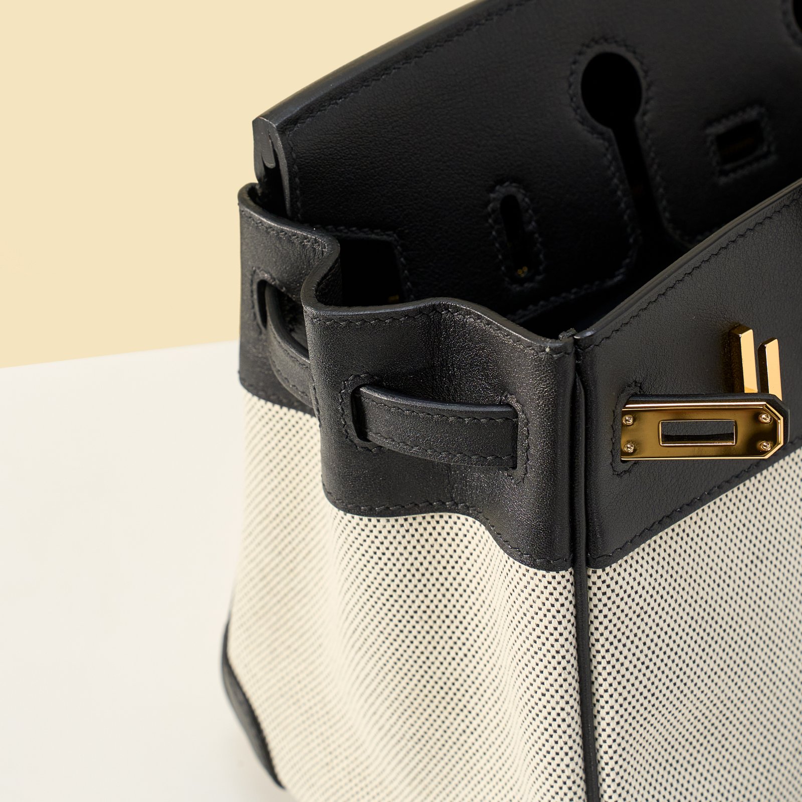 JX Birkin 25 in Noir – Artisan Code 052, Hand-Stitched, Stainless Steel Hardware