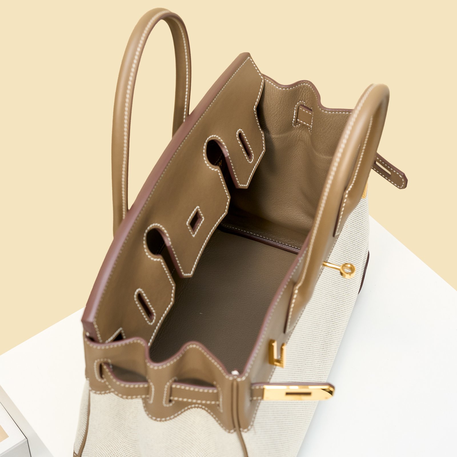 JX Birkin 30 in Etoupe – Artisan Code 052, Hand-Stitched, Stainless Steel Hardware