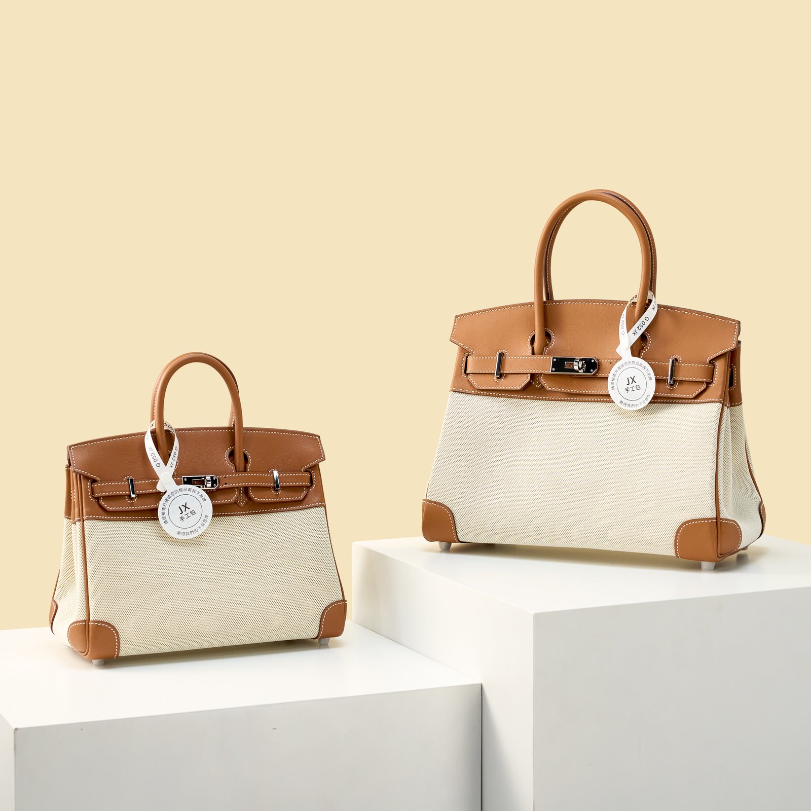 JX Birkin 30 in Gold – Artisan Code 052, Hand-Stitched, Stainless Steel Hardware