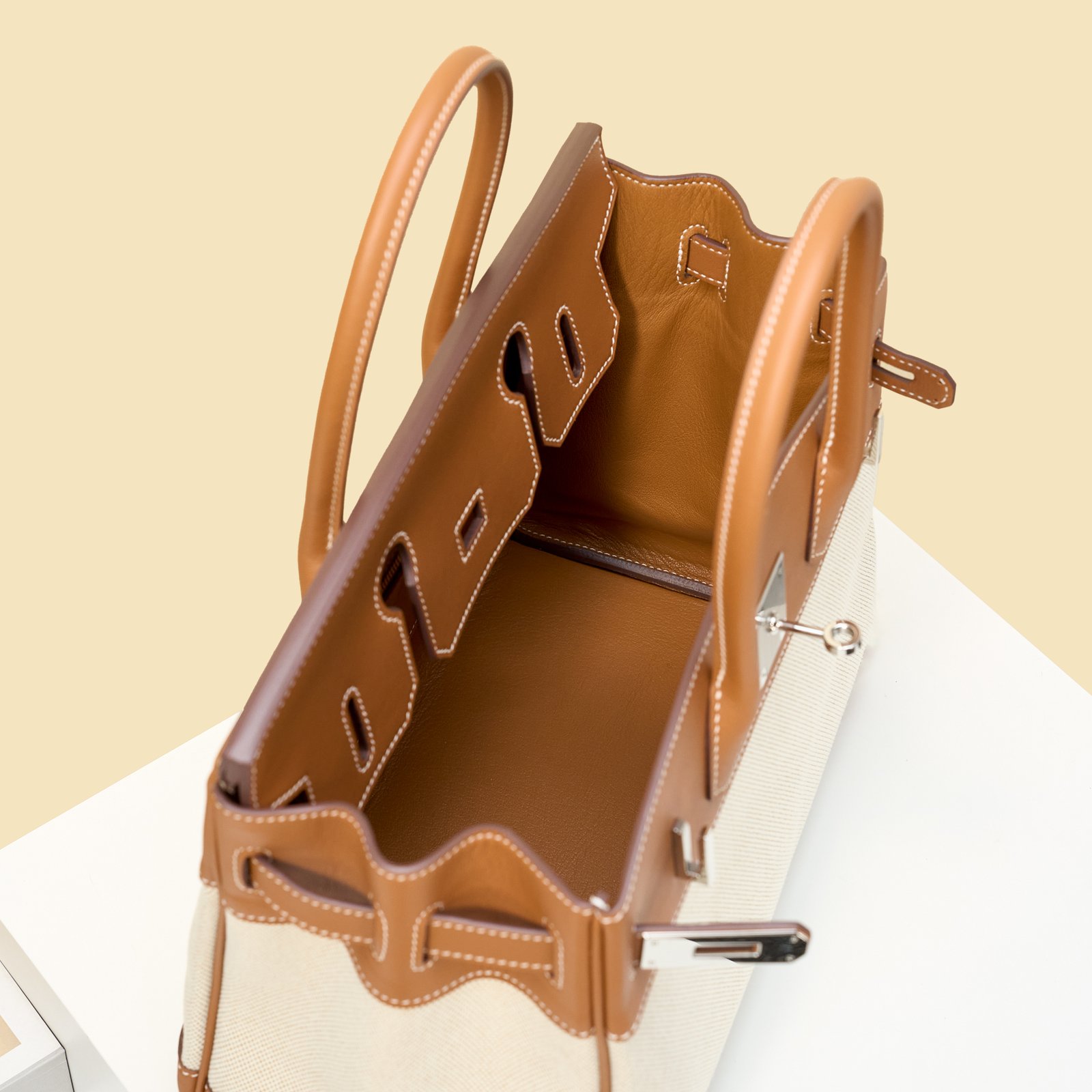 JX Birkin 30 in Gold – Artisan Code 052, Hand-Stitched, Stainless Steel Hardware
