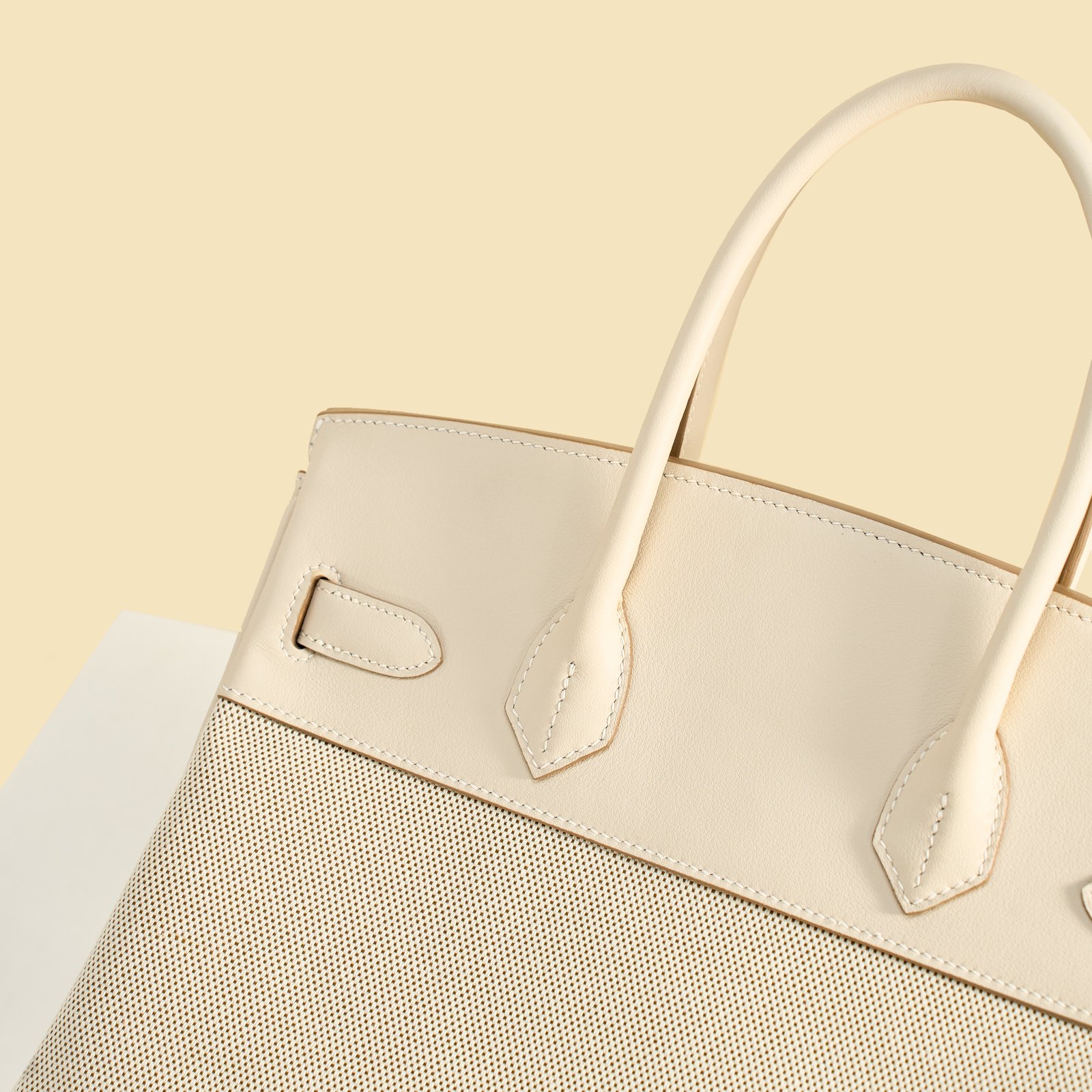 JX Birkin 30 in Milkshake White – Artisan Code 052, Hand-Stitched, Stainless Steel Hardware