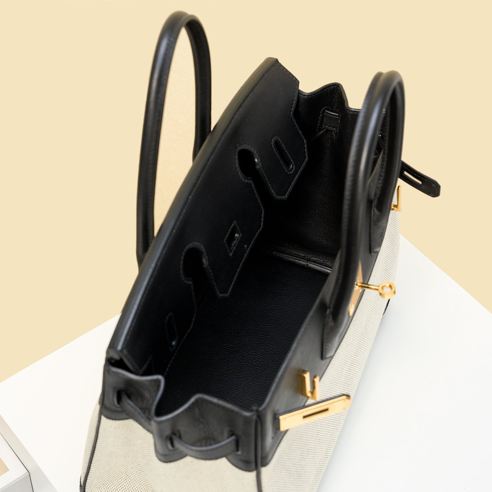 JX Birkin 30 in Noir – Artisan Code 052, Hand-Stitched, Stainless Steel Hardware