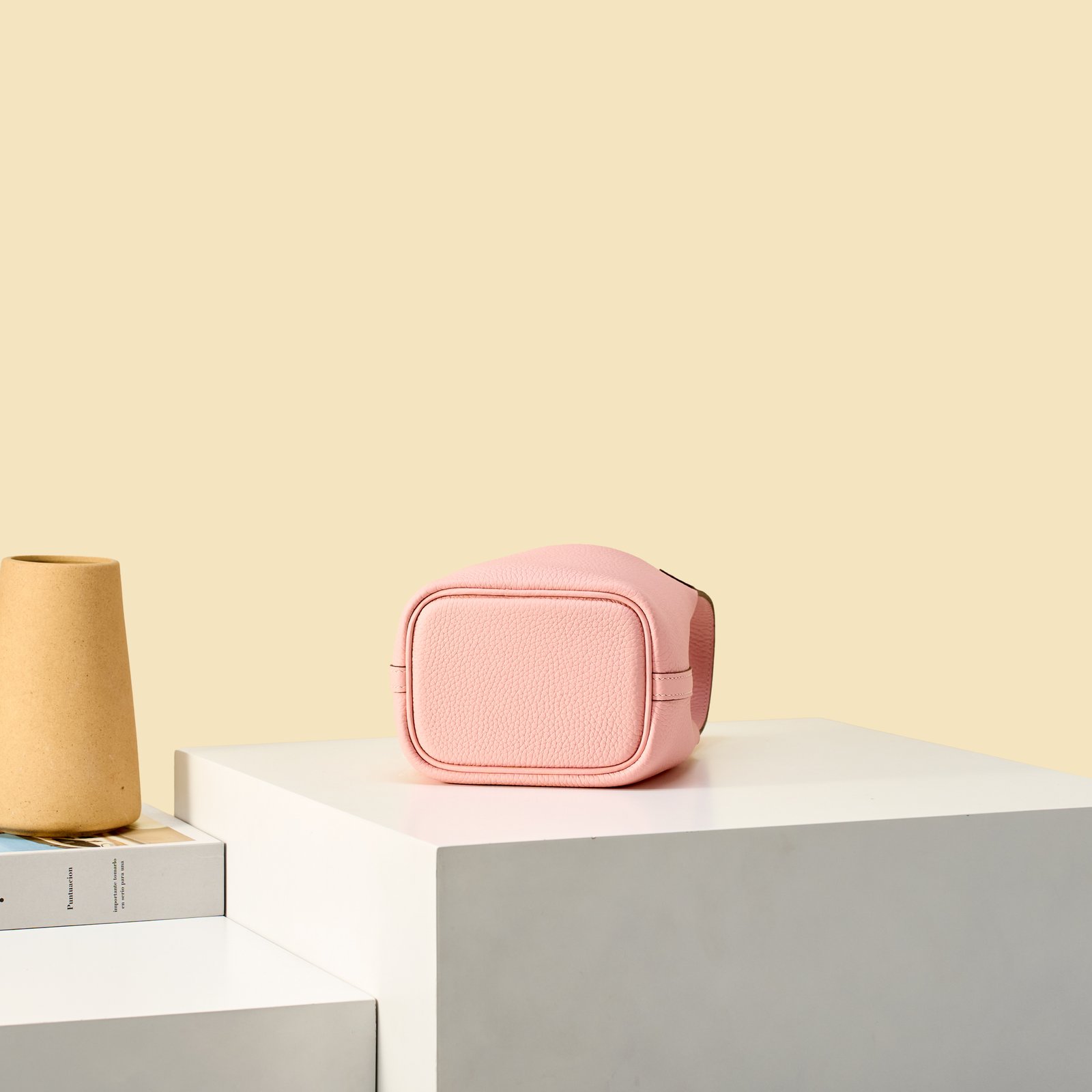 JX Mini Picotin Lock in 3Q Pink – Artisan Code 052, Hand-Stitched, Stainless Steel Hardware