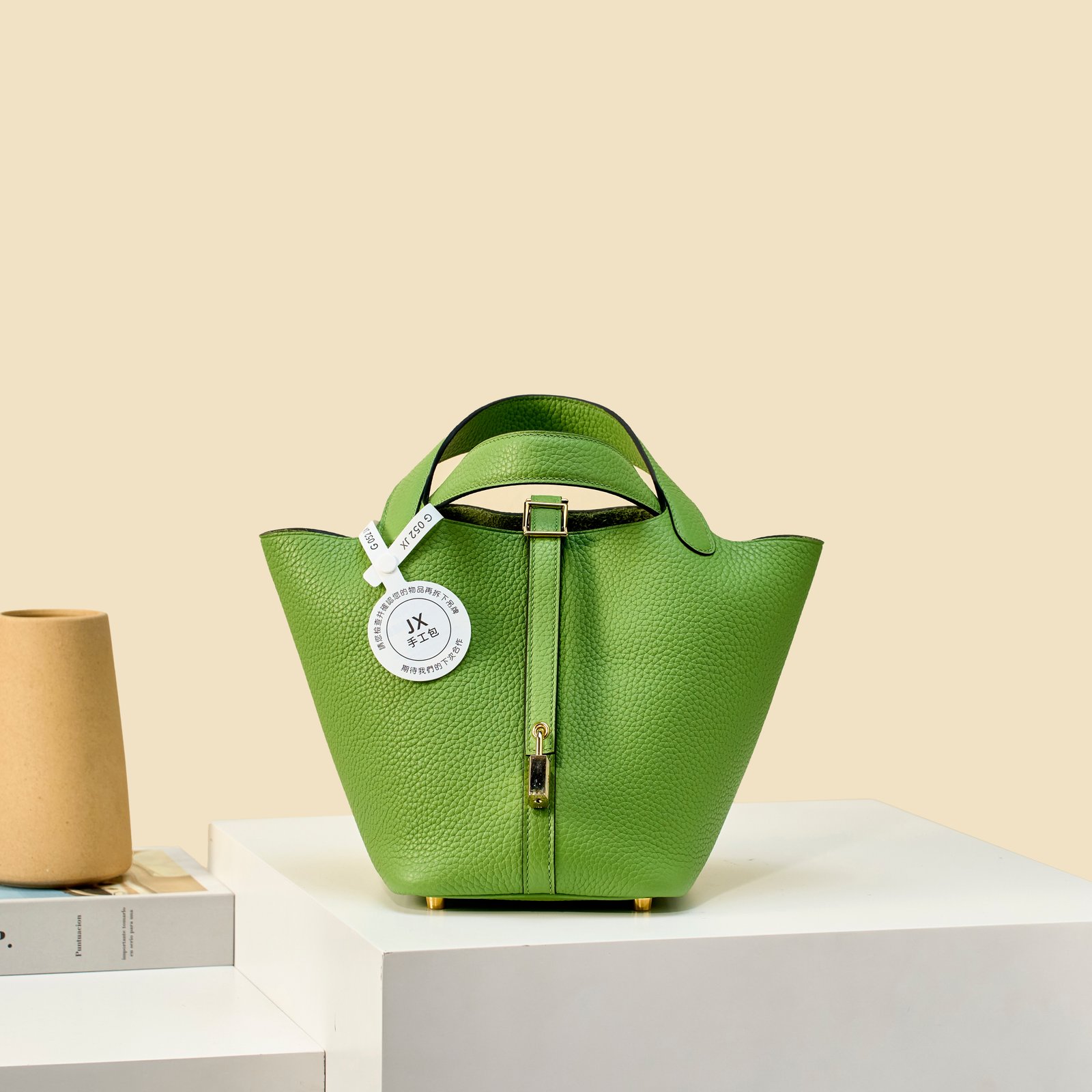 JX Premium Picotin Lock in Avocado Green – Artisan Code 052, Sizes 18 & 22