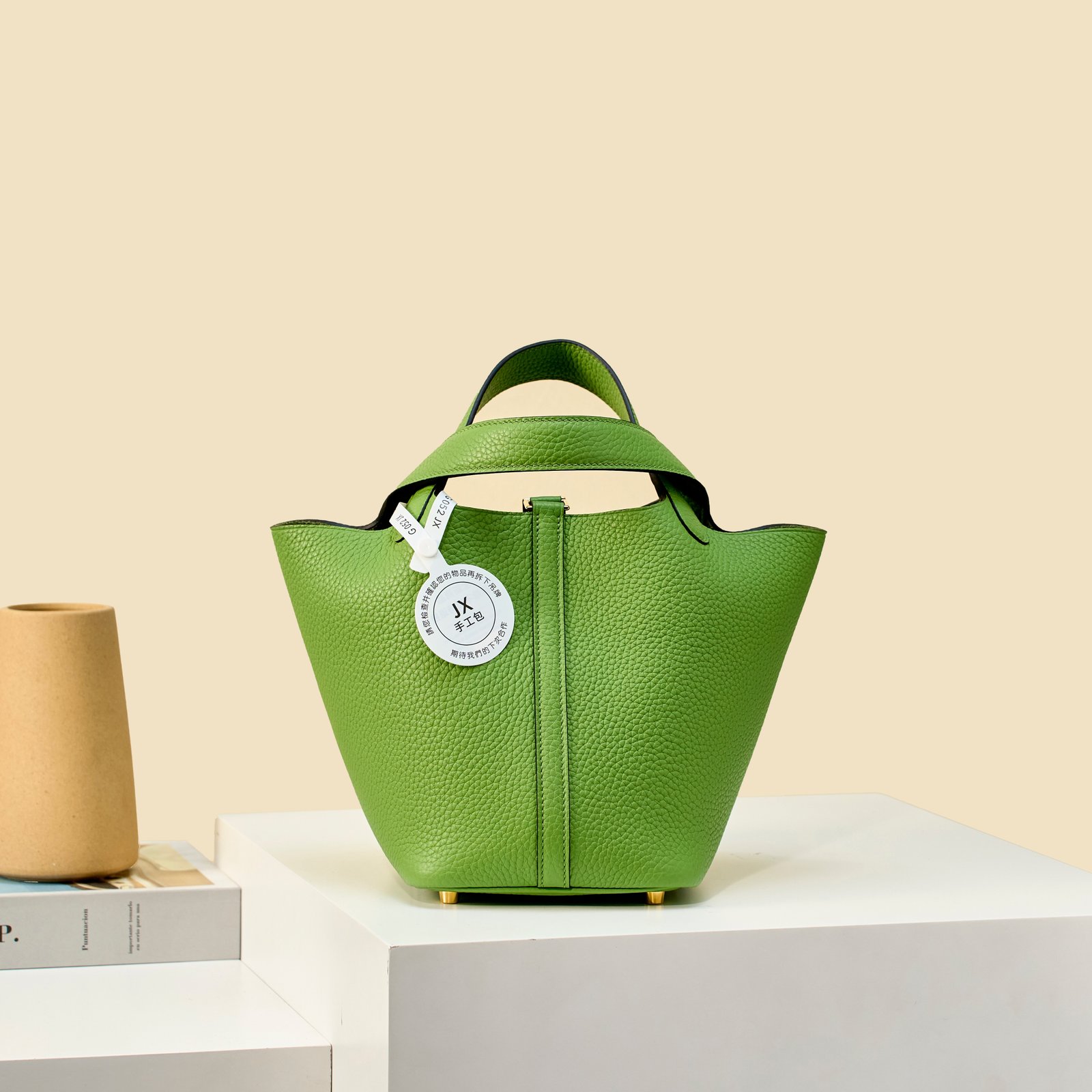 JX Premium Picotin Lock in Avocado Green – Artisan Code 052, Sizes 18 & 22
