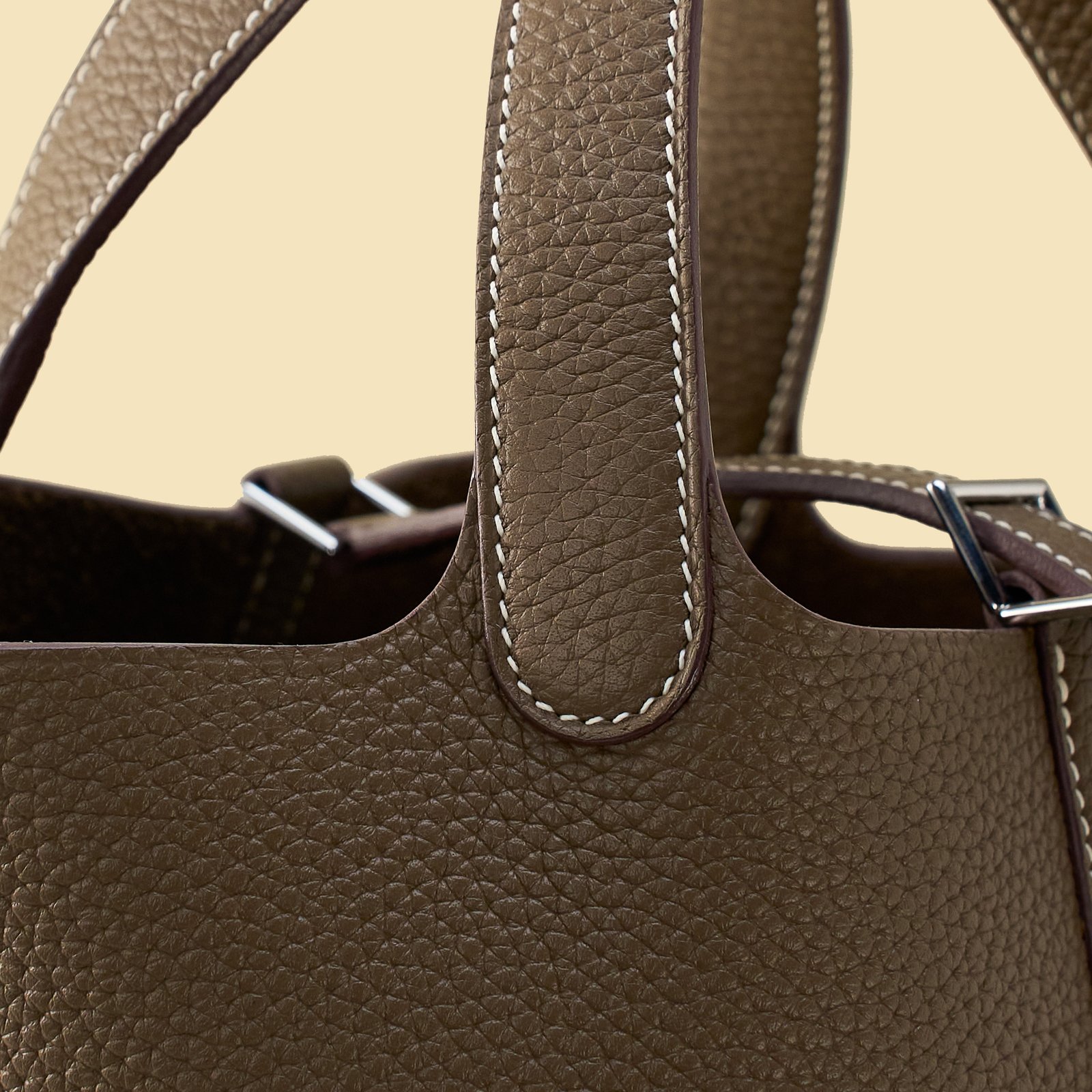 JX Premium Picotin Lock in Etoupe with Contrast Stitching – Artisan Code 052