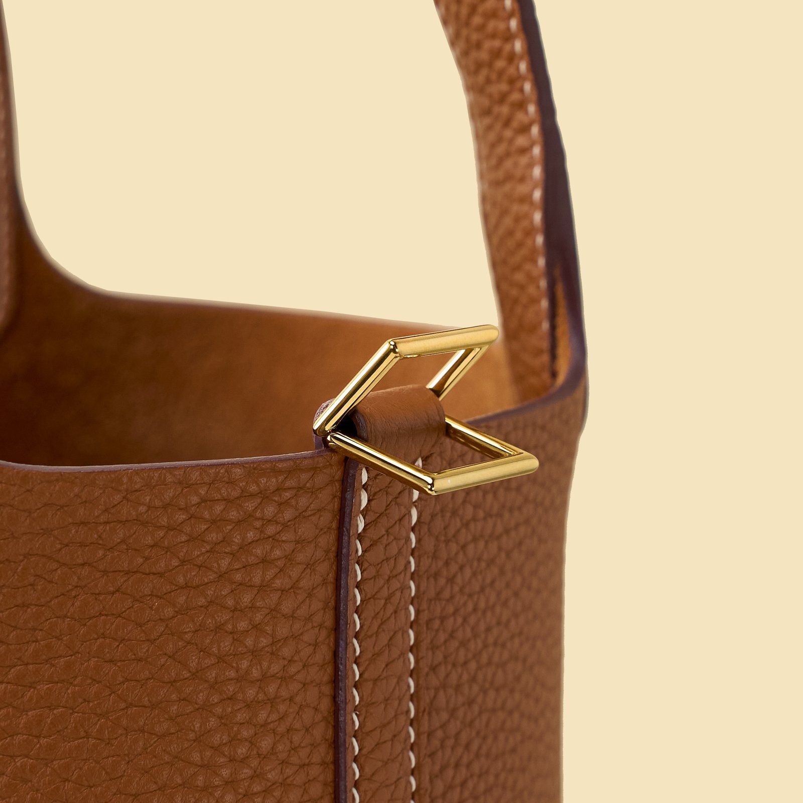 JX Premium Picotin Lock in Gold with Contrast Stitching – Artisan Code 052