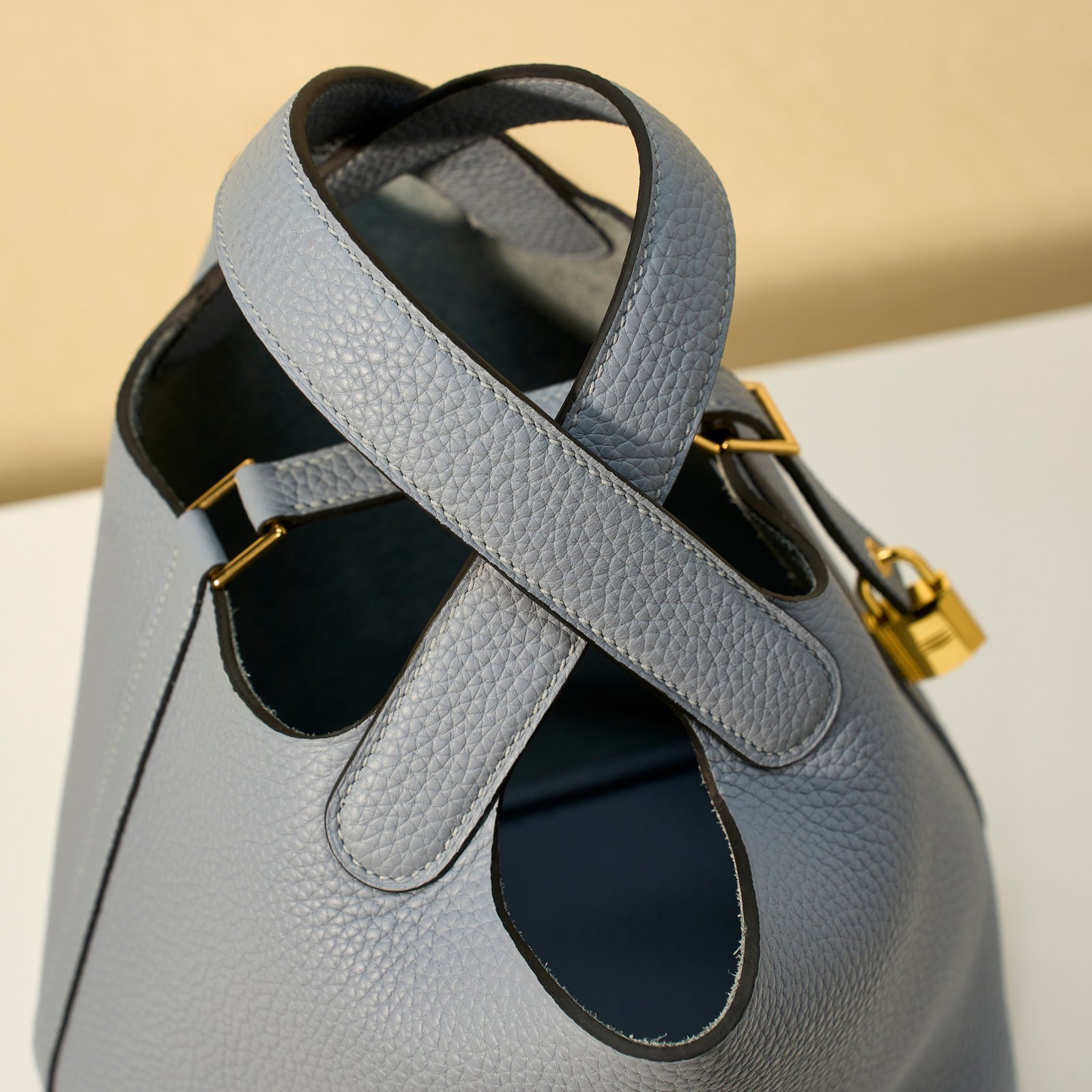 JX Premium Picotin Lock in Linen Blue – Artisan Code 052, Sizes 18 & 22