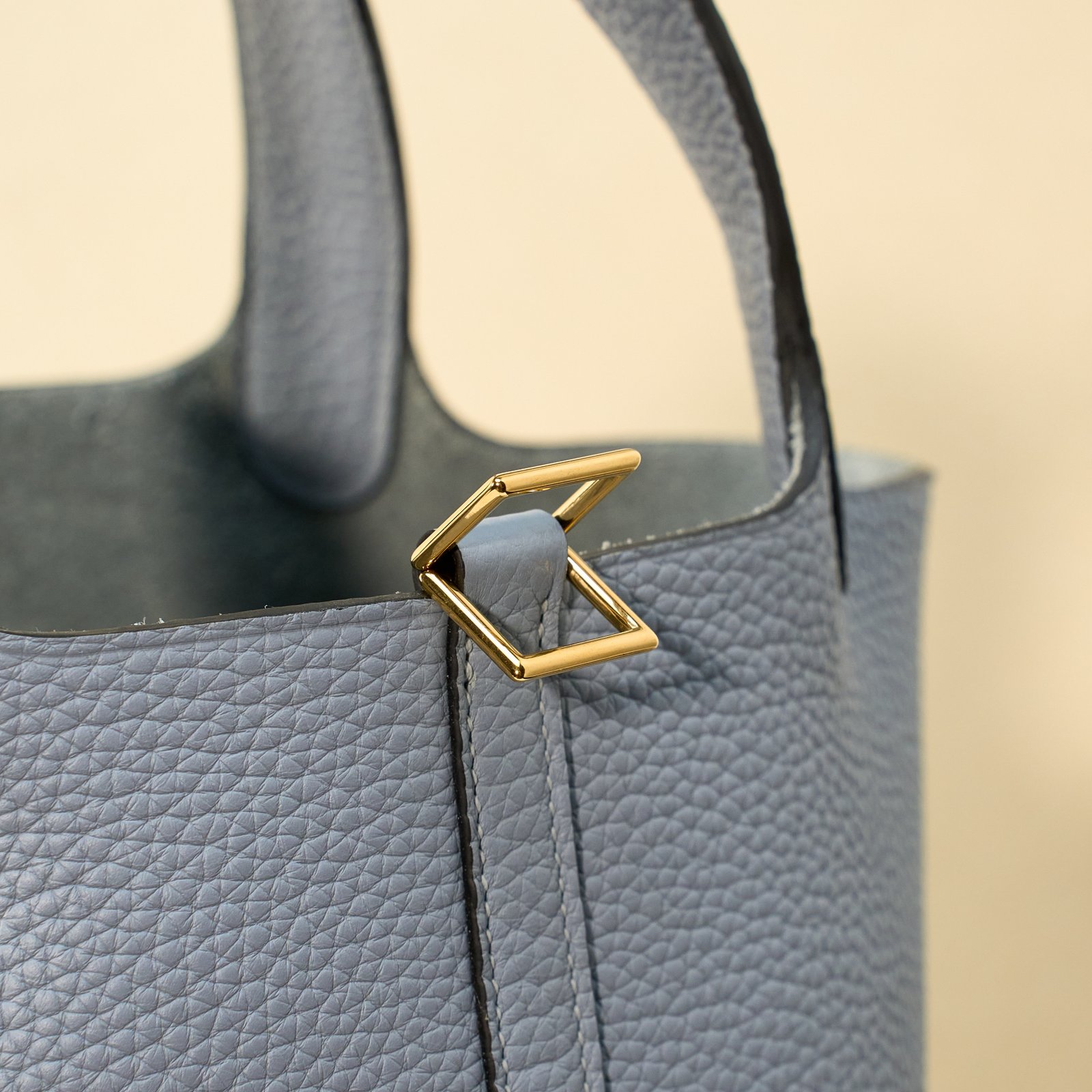 JX Premium Picotin Lock in Linen Blue – Artisan Code 052, Sizes 18 & 22
