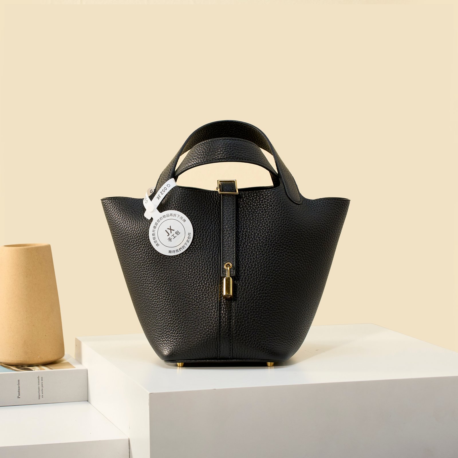 JX Premium Picotin Lock in Noir – Artisan Code 052, Sizes 18 & 22