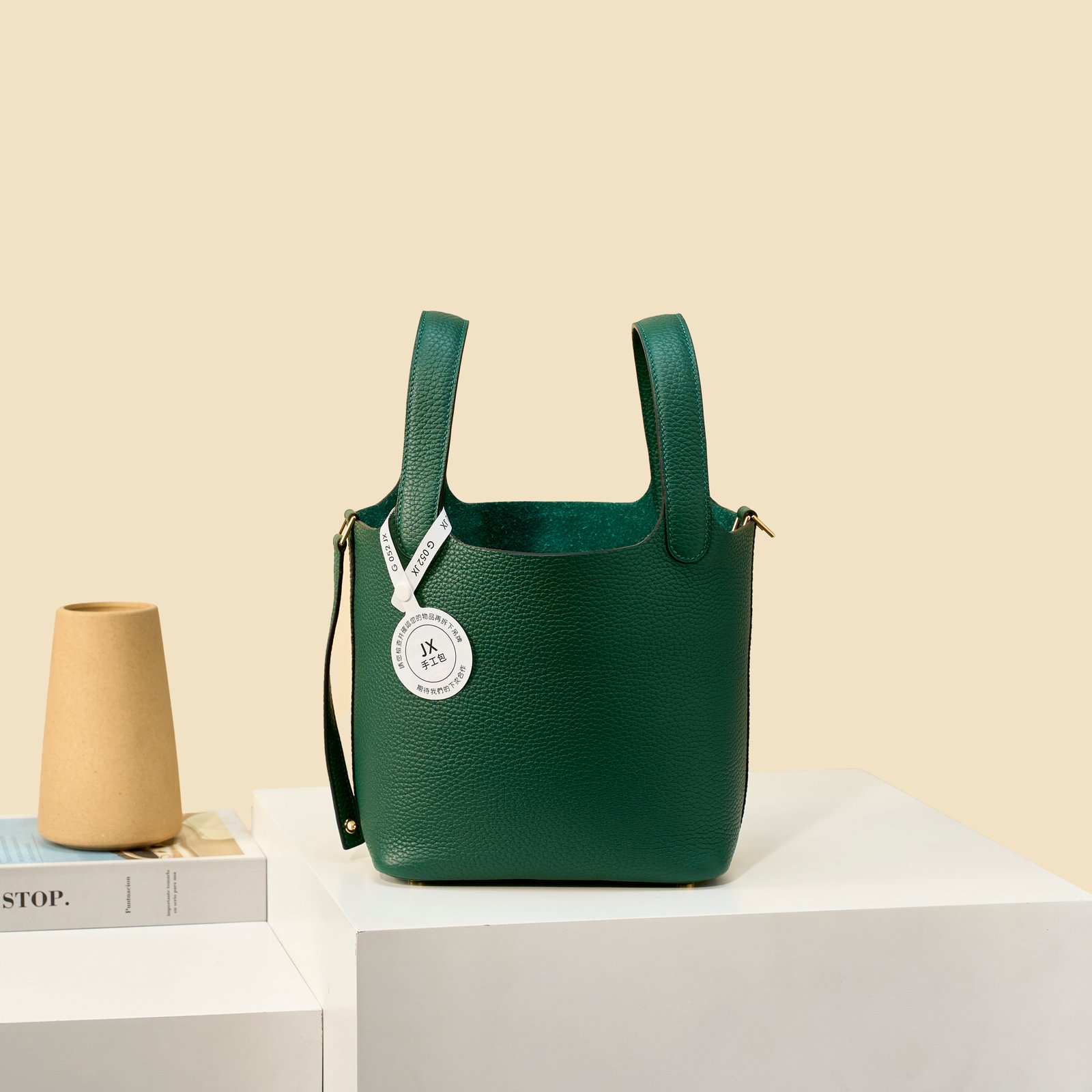 JX Premium Picotin Lock in Peacock Green – Artisan Code 052, Sizes 18 & 22