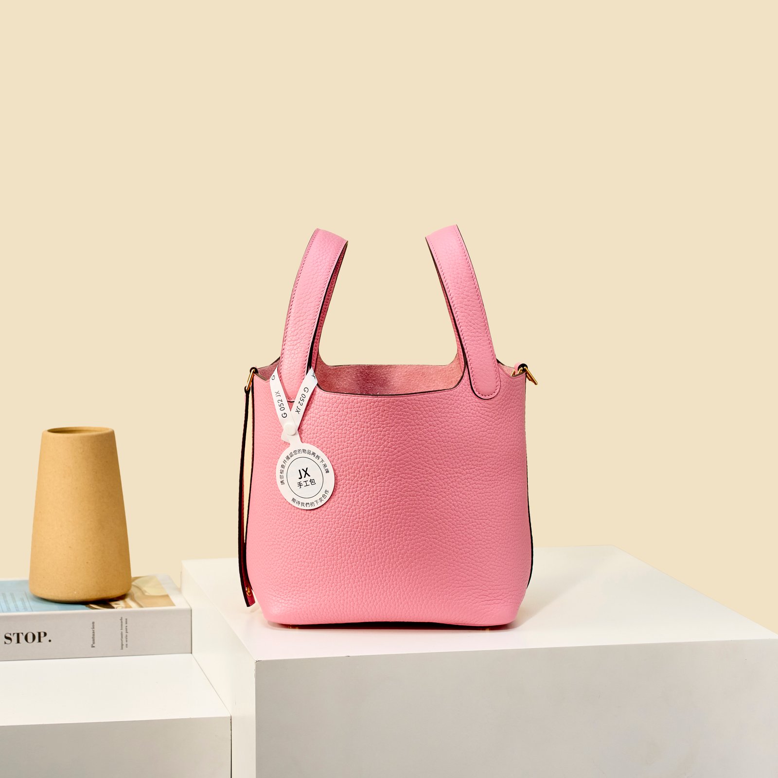 JX Premium Picotin Lock in Sakura Pink – Artisan Code 052, Sizes 18 & 22